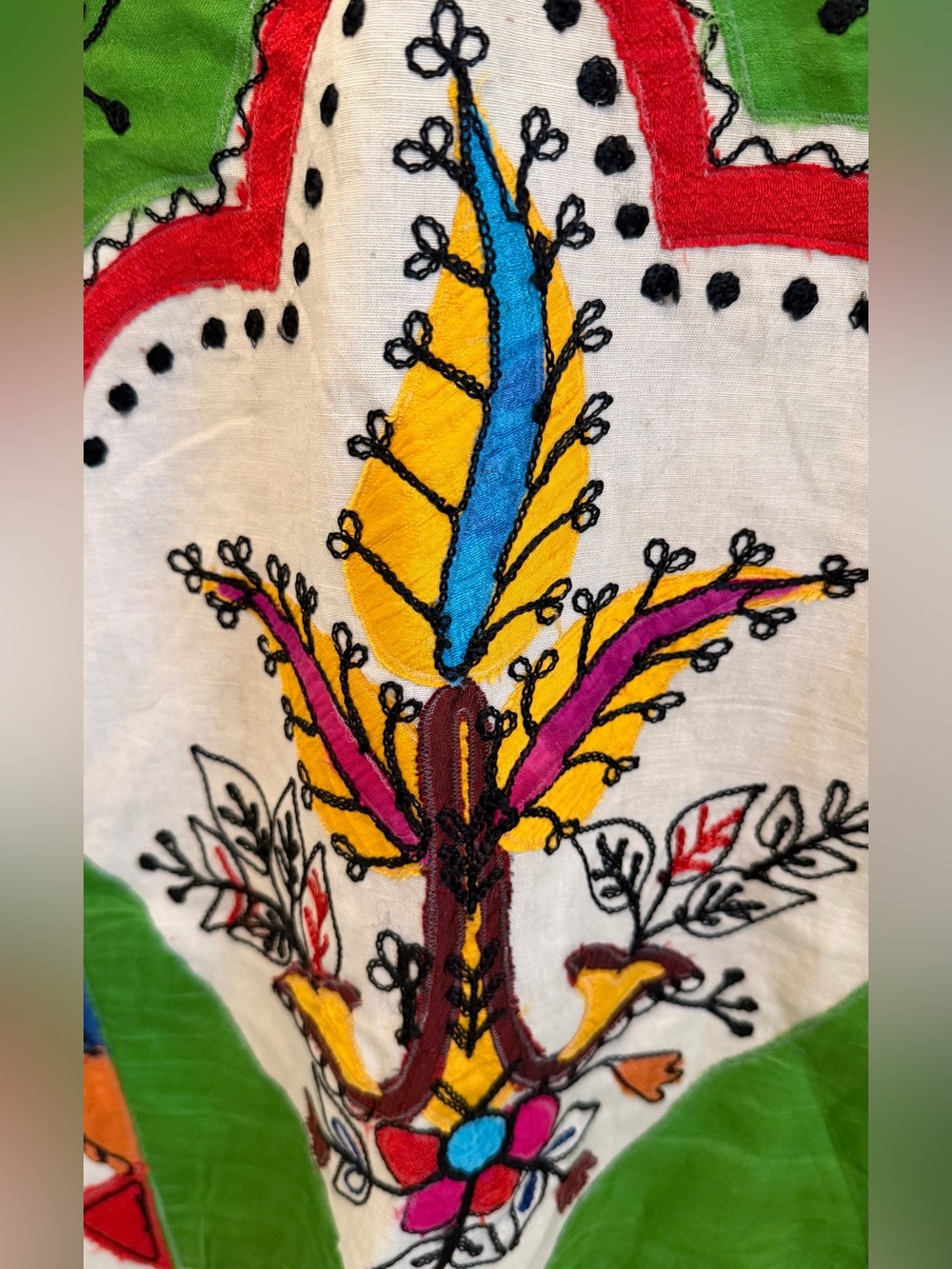 Rare Vintage Sandy Starkman Hand Painted Embroider Boho Art Jacket Statement XL - Picture 11 of 15